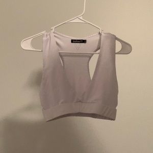 Boohoo White Crop Top